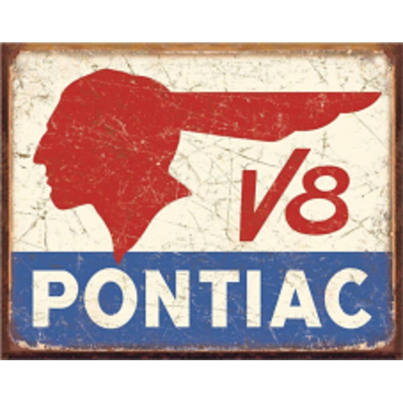 Pontiac V8 Metal Sign