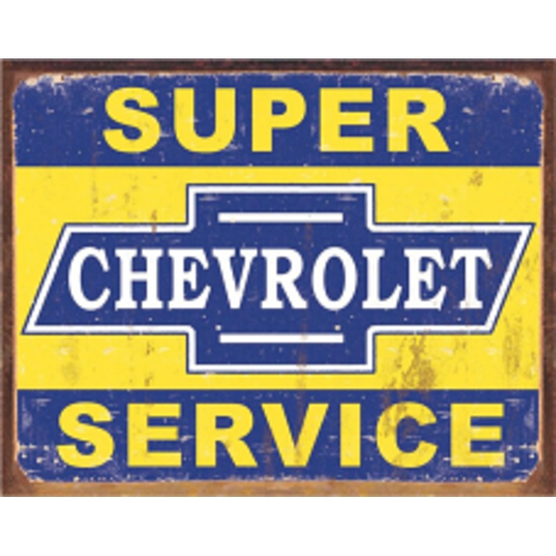 Super Chevy Service Metal Sign
