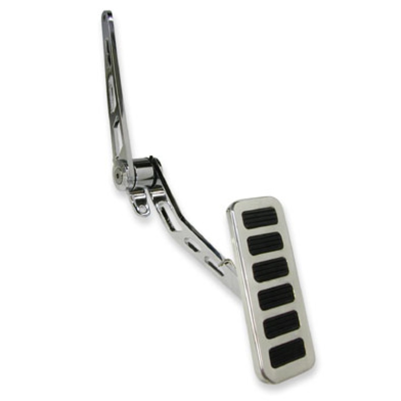Gas Pedal, Chrome with Horizontal Inserts