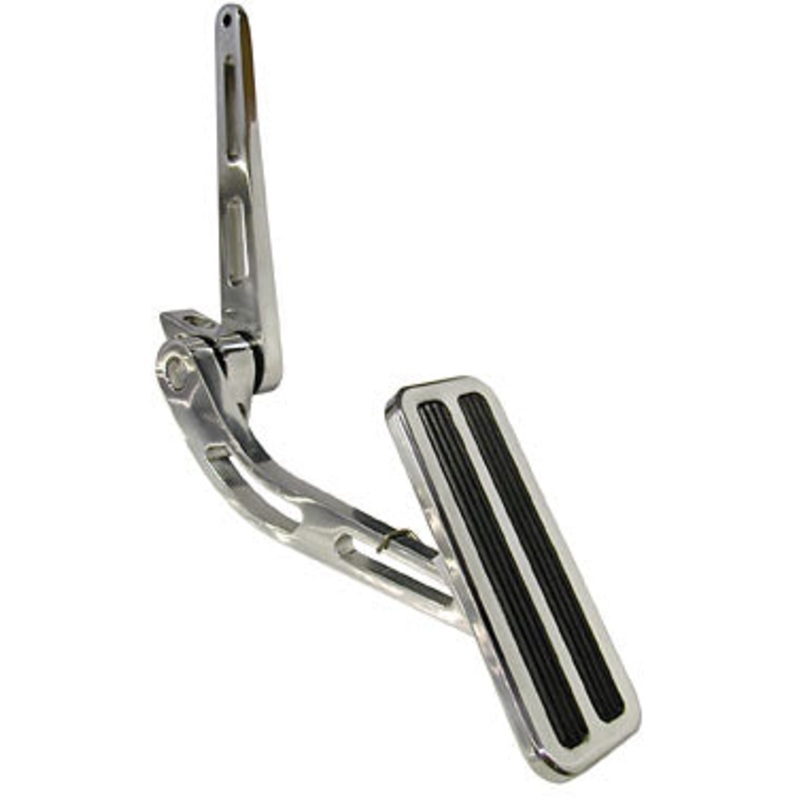 Gas Pedal, Polished Aluminum with Vertical Inserts