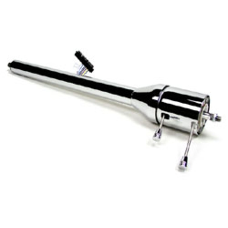 Ididit – 1965-66 Ford Mustang Retrofit Floor Shift Tilt Steering Column black Power, Rack & Pinion