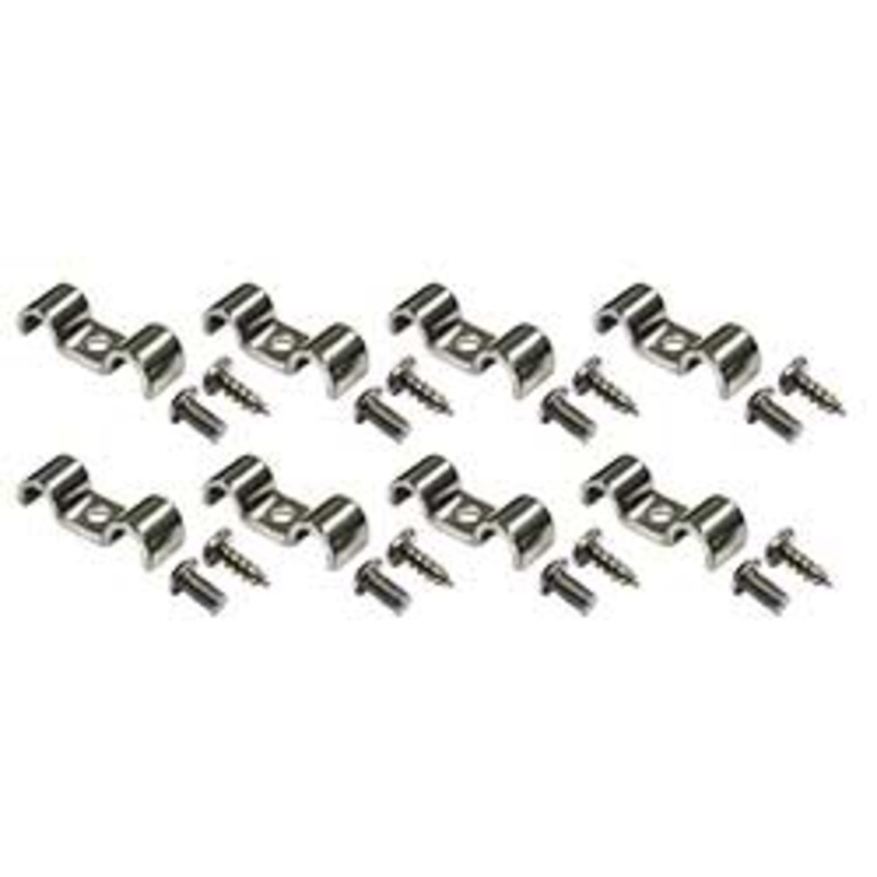 Stainless Steel Fuel and Brake Line Clamps, Dual 7/8″ X 7/8″