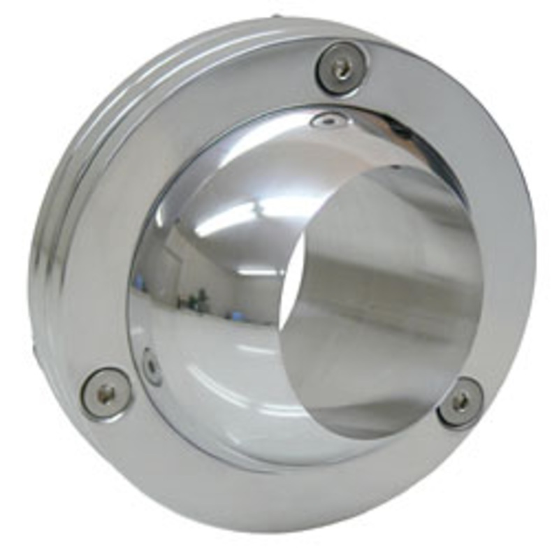 Steering Column Floor Board Mount, Ball Swivel Type, Polished Aluminum 2.25″ Chrome or Powder Coated