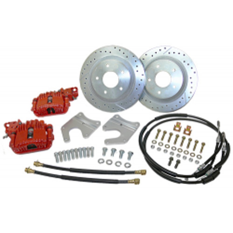 1955-57 Chevy Belair Rear Disc Brake Conversion, OEM Rearend, 12″ Rotors Polished (PC-P) (+$100.00)