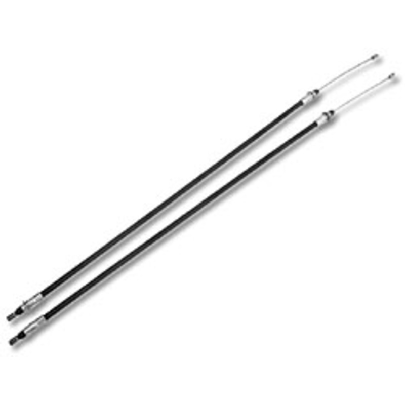 1955-57 CHEVY FULL SIZE, REAR REPLACEMENT EMERGENCY BRAKE CABLE (each)(DRUM BRAKE VEHICLE)(91901) Left