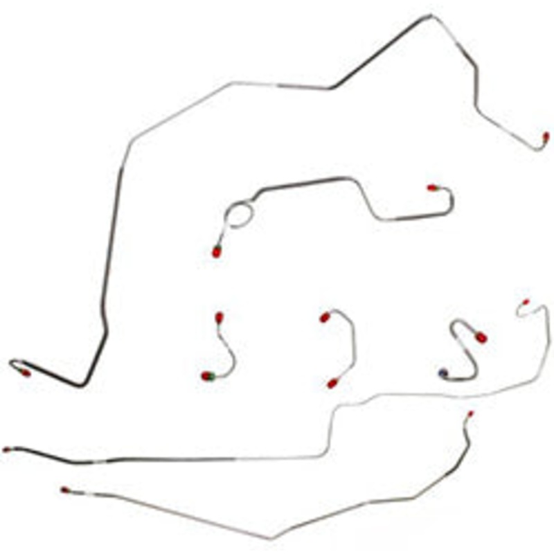 1967-69 Chevy Camaro Disc Brake Conversion Line kit, Pre Bent Stainless Steel Power (FLKP6769)