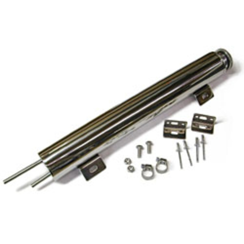 Radiator Overflow Tank, Polished Stainless Steel, with hardware 17″