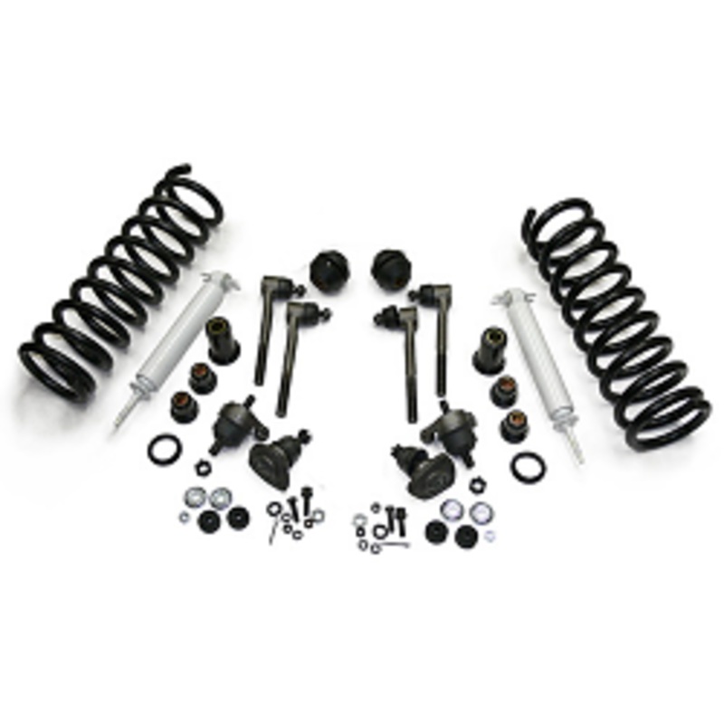 1965-70 Chevy Impala Front Suspension Rebuild Kit, Super Deluxe with PolyUrethane Bushings 1.5″ Drop Big Block