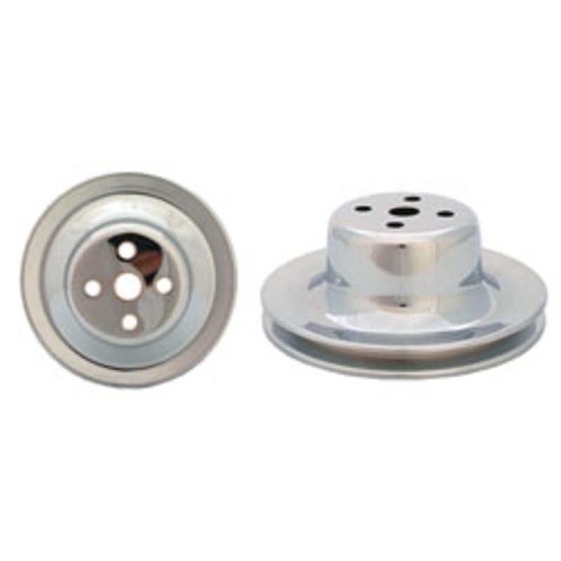 Ford 289 Water Pump Pulley, Single Groove, Chrome