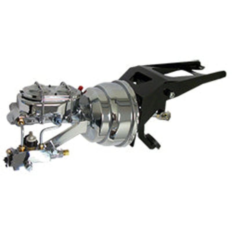 1947-53 Chevy, GMC Truck Firewall Mount Power Brake Booster Kit, Chrome 4 Wheel Disc