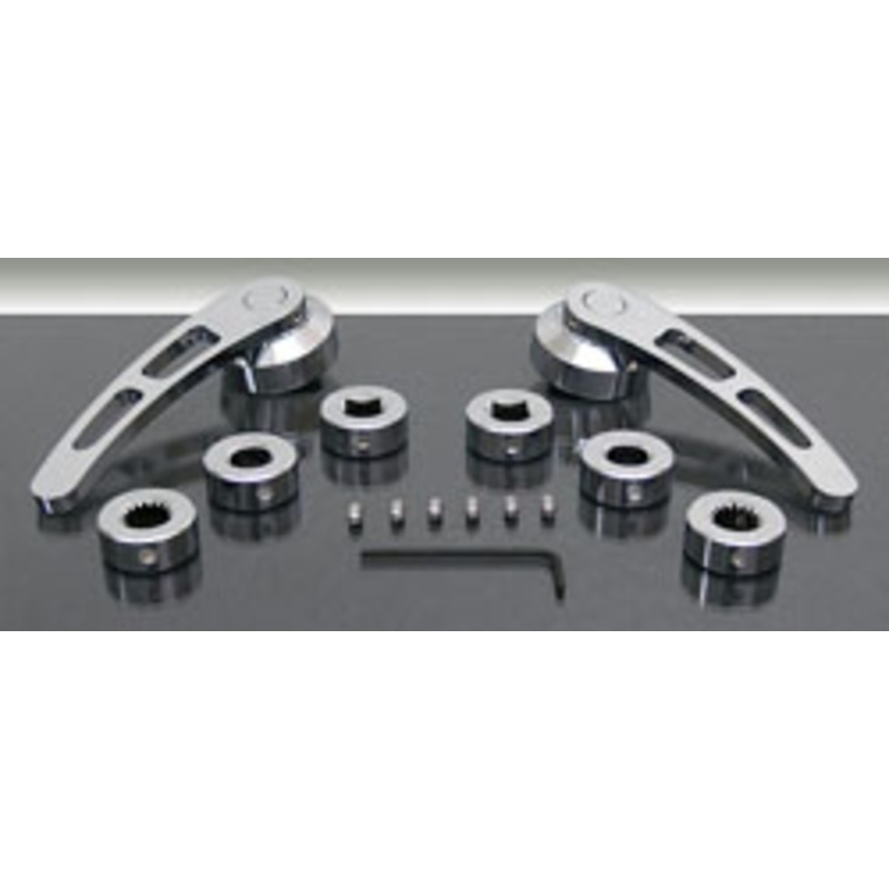 Door Handle Set, Polished Billet Aluminum