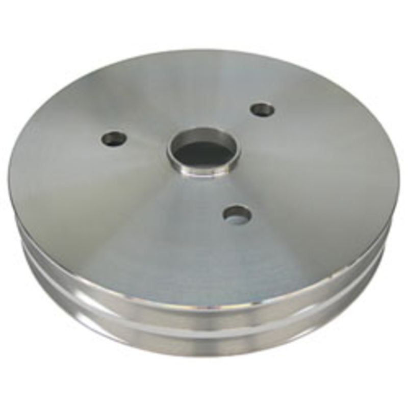 SMALL BLOCK CHEVY SWP CRANKSHAFT PULLEY, ALUMINUM 2 AND 3 GROOVE Triple (POL8858)