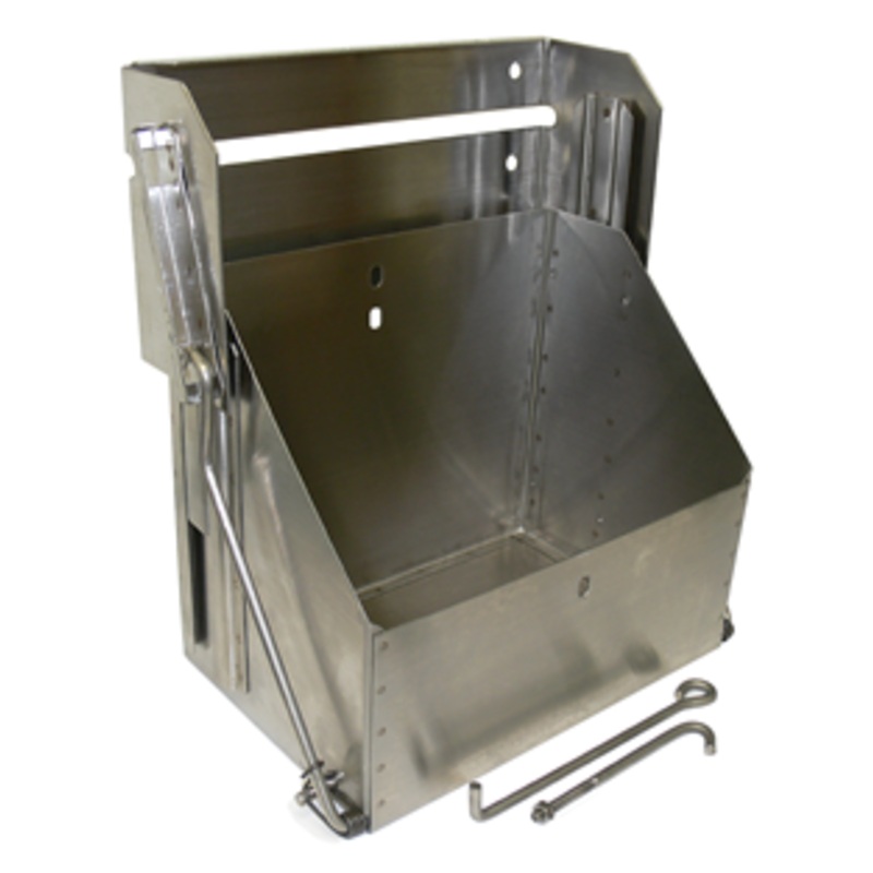 Drop Down Battery Box, Stainless Steel, Group 24 Batteries