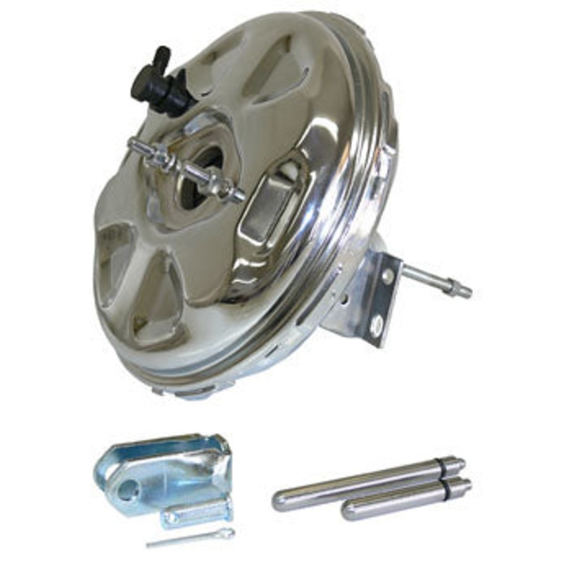 Power Brake Booster, 11″ Single Diaphragm, Delco Moraine Replica, Chrome Plated