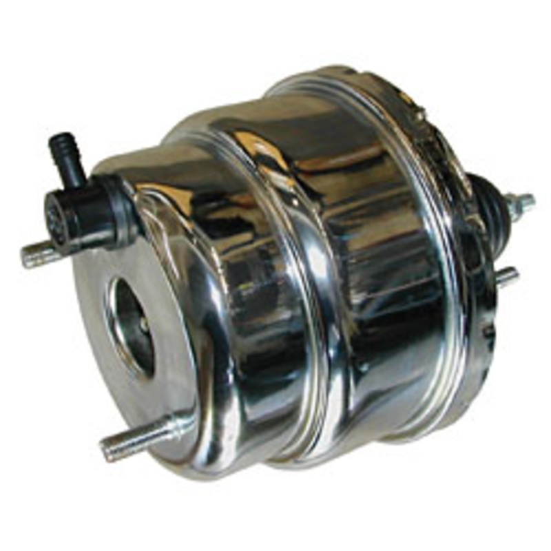 Power Brake Booster, 7″ Dual Diaphragm, Chrome Plated