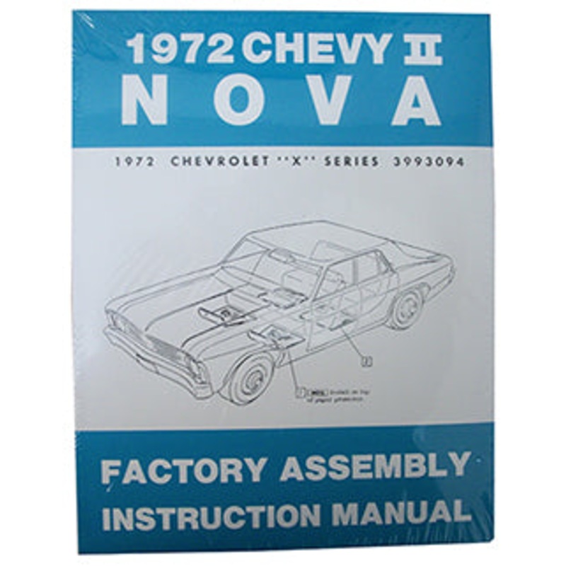 1972 CHEVY NOVA, CHEVY II FACTORY ASSEMBLY MANUAL