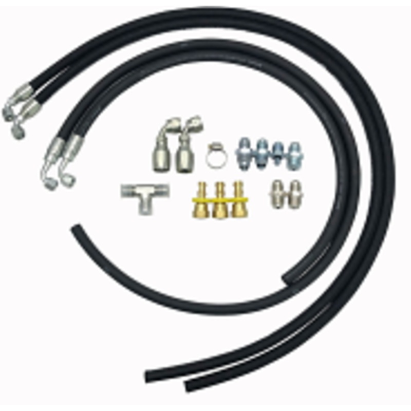 Hydropower Hose Hook Up Kit with Fittings, Rubber Under Floor