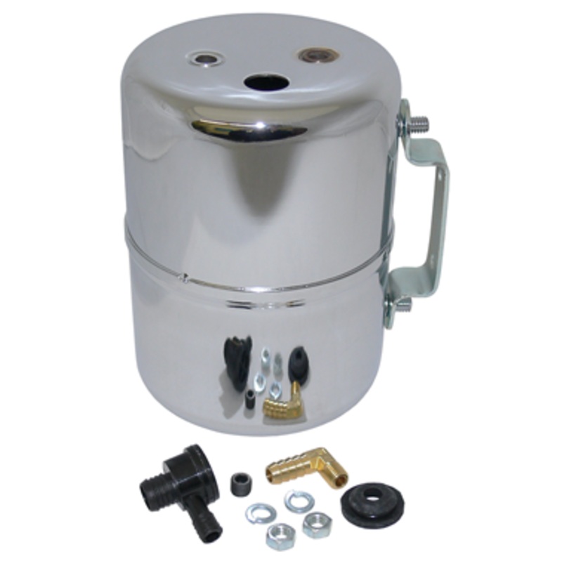 Vacuum Reservoir Canister, Remote Type, Power Brakes, Chrome