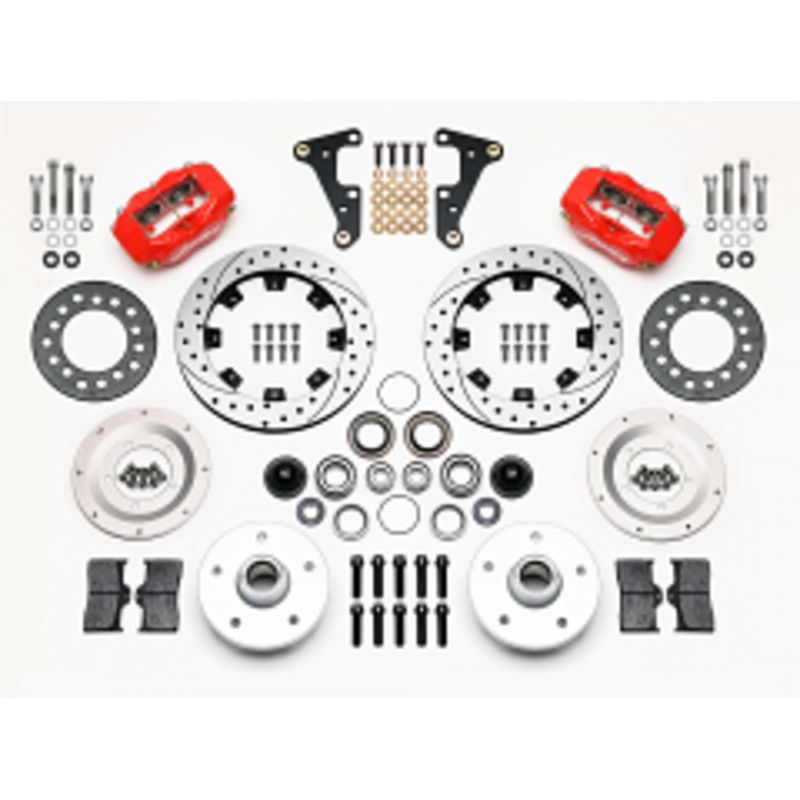 1941-55 Cadillac Wilwood Dynalite Pro Series Front Brake Kit Plain 11.75″ Rotor, Red Caliper