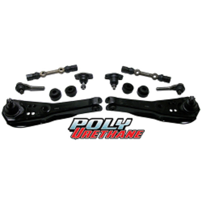 1964-66 Ford Mustang Front Suspension Rebuild Kit, Economy, Polyurethane Bushings V-8, Power Brakes