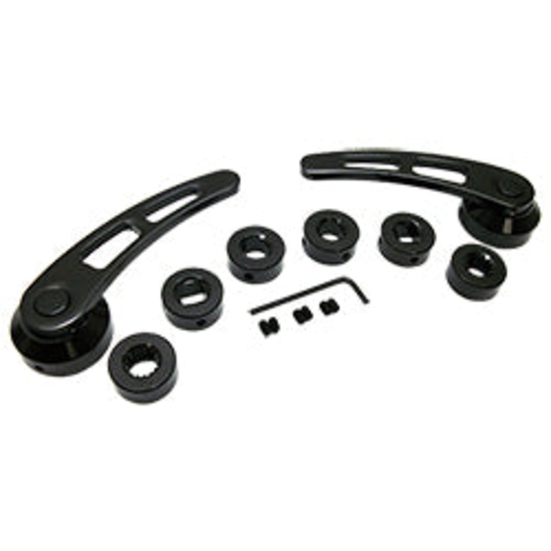 Door Handle Set, Black Anodized Billet Aluminum