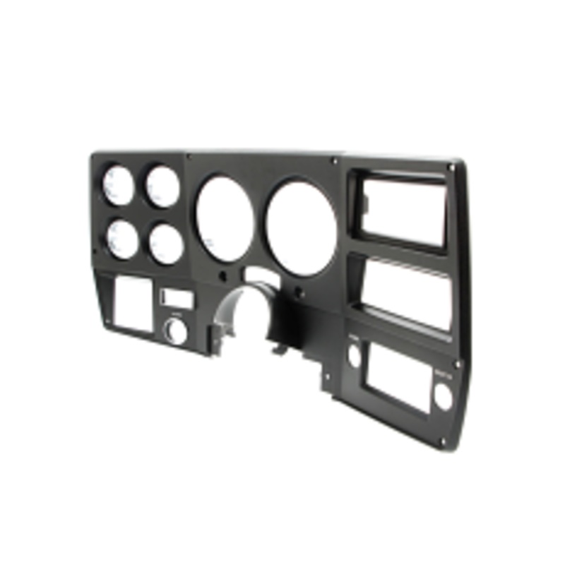 1975-77 Chevrolet / GMC Truck Dash Bezel, Black with Chrome Details, With A/C