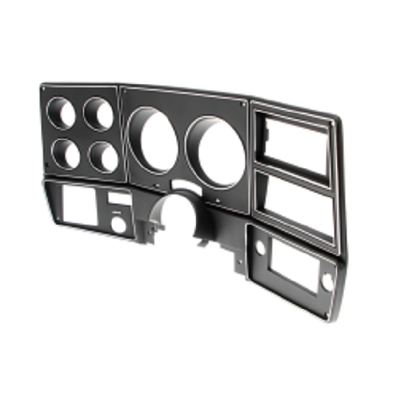 1978-80 Chevrolet / GMC Truck Dash Bezel, Black with Chrome Details, With A/C