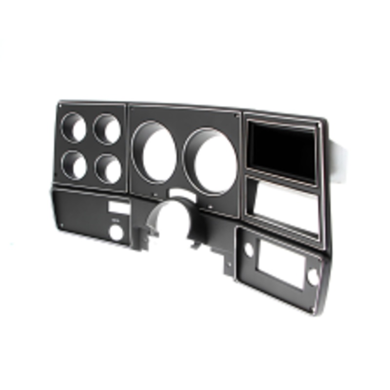 1978-80 Chevrolet / GMC Truck Dash Bezel, Black with Chrome Details, Without A/C