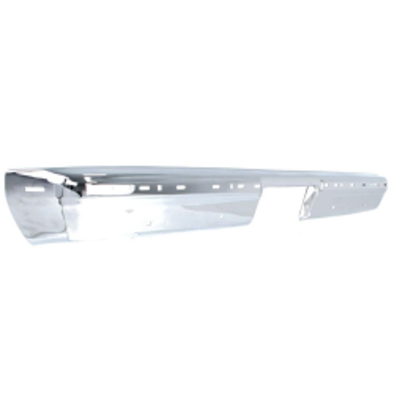 1981-91 Chevy & GMC Truck Rear Bumper, Fleetside, Chrome, With Impact Strip Holes