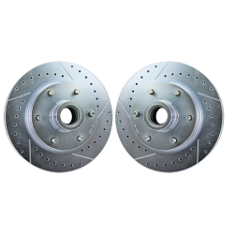 Disc Brake Conversion Rotor, 6 Lug Bolt Pattern, Drilled & Slotted, 1960-70 Chevy, GMC Truck