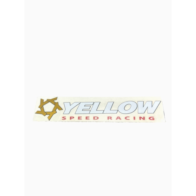 Yellow Speed Racing USA Decal White