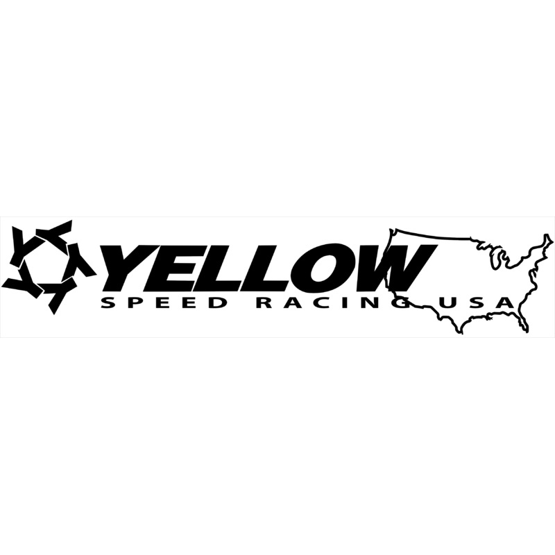 Yellow Speed Racing USA Windshield Banner White