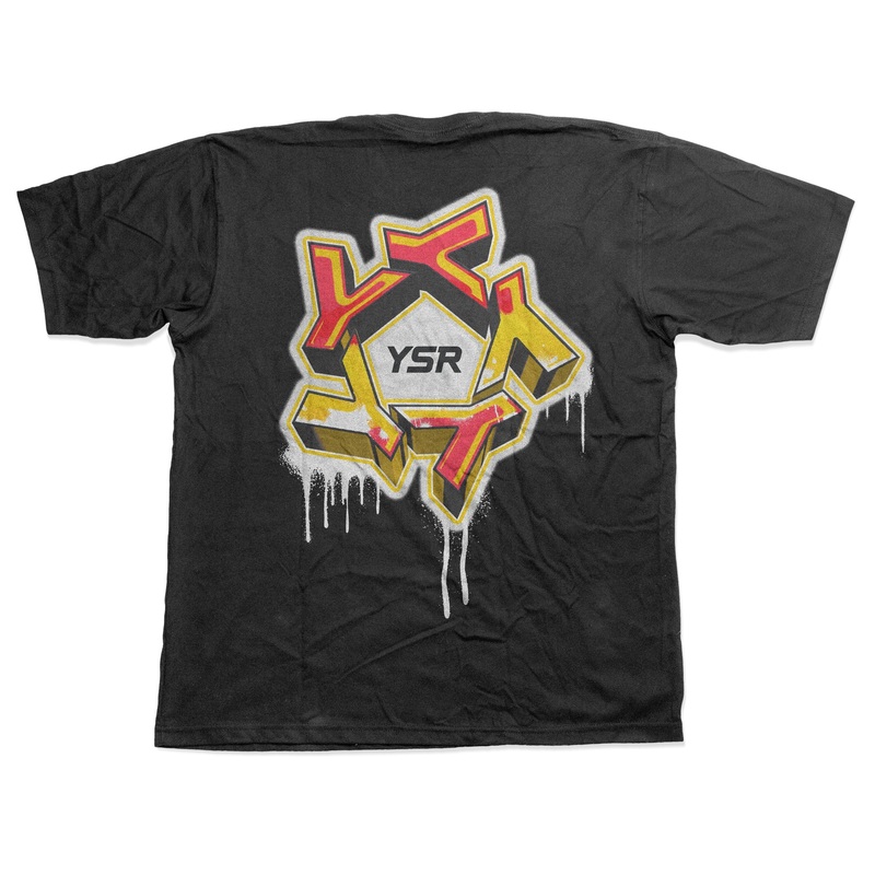 YSR USA Graffiti Black T-Shirt Small