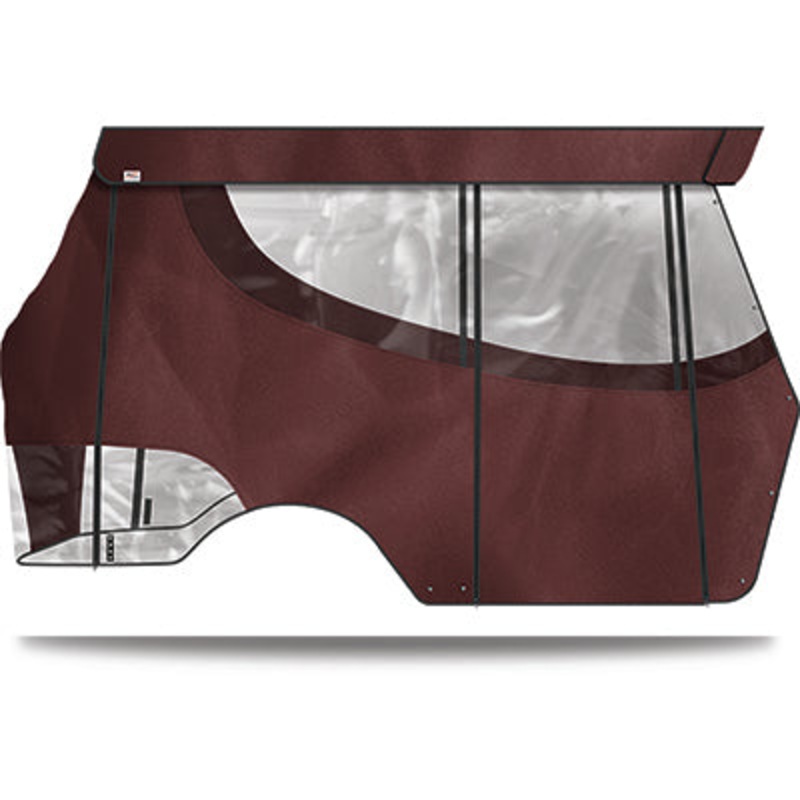 DoubleTake Enclosure & Valance for Kwick-Track Rail Sys and Helix 4 Pass, EZGO RXV 08+, Burgundy