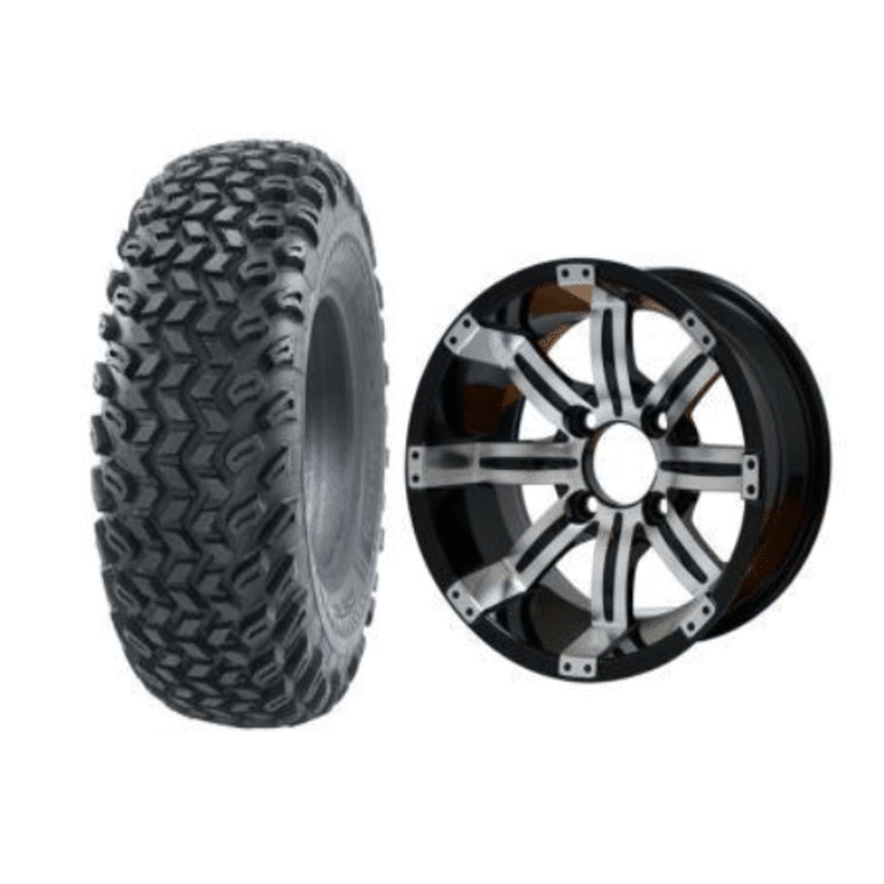 SGC 10 Tempest Machined/Black Wheel  Aluminum Alloy / STEELENG 22×11-10 All Terrain Tire DOT approved