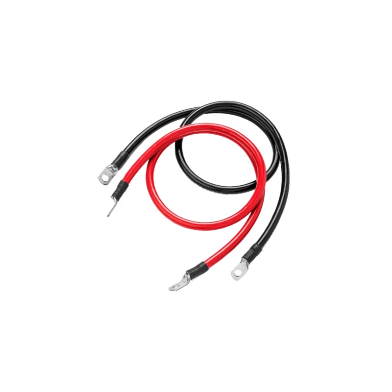 2AWG (Black and Red) 3FT Ring to Ring Terminal Cable