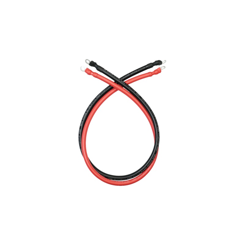 4AWG (Black and Red) 21 inches Ring to Ring Terminal Cable