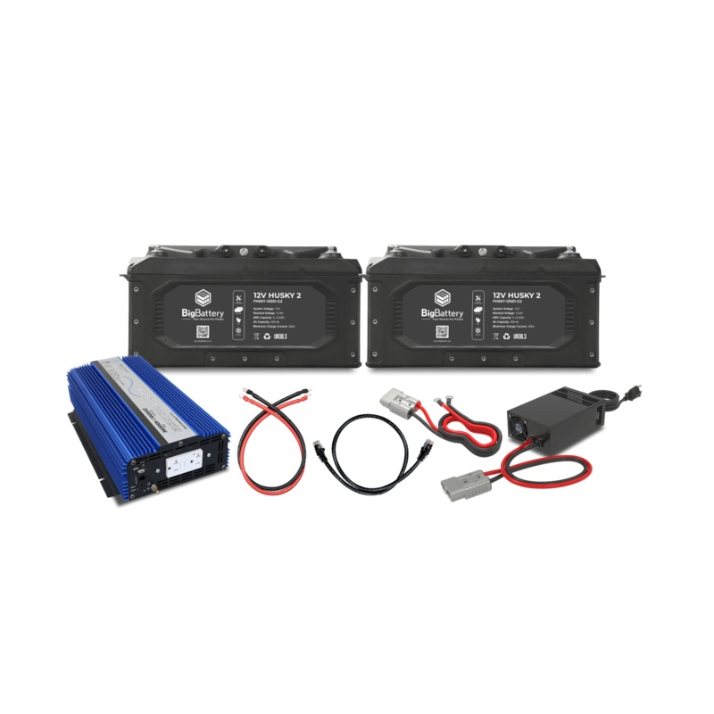 Big Battery 12V 2X HUSKY 2 KIT  AIMS + CHARGER
