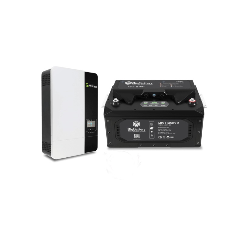 Big Battery 48V 1X HUSKY 2 KIT  3K Growatt Inverter