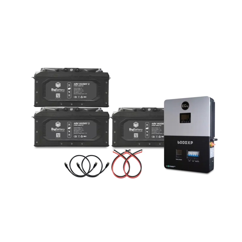 Big Battery 48V 3X HUSKY 2 KIT  EG4 6K OFF-GRID INVERTER