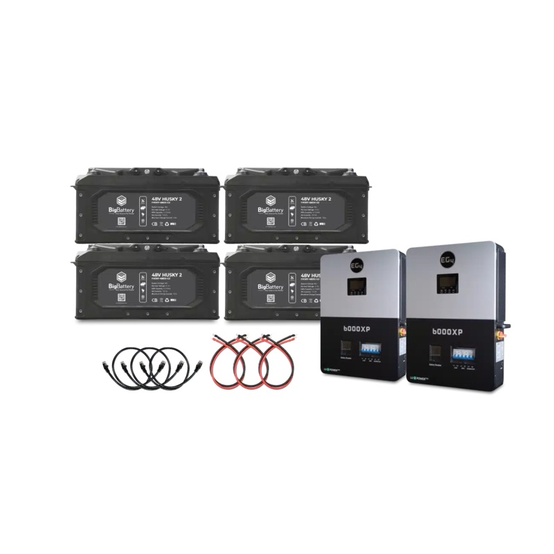 Big Battery 48V 4X HUSKY 2 KIT  EG4 6K OFF-GRID INVERTER