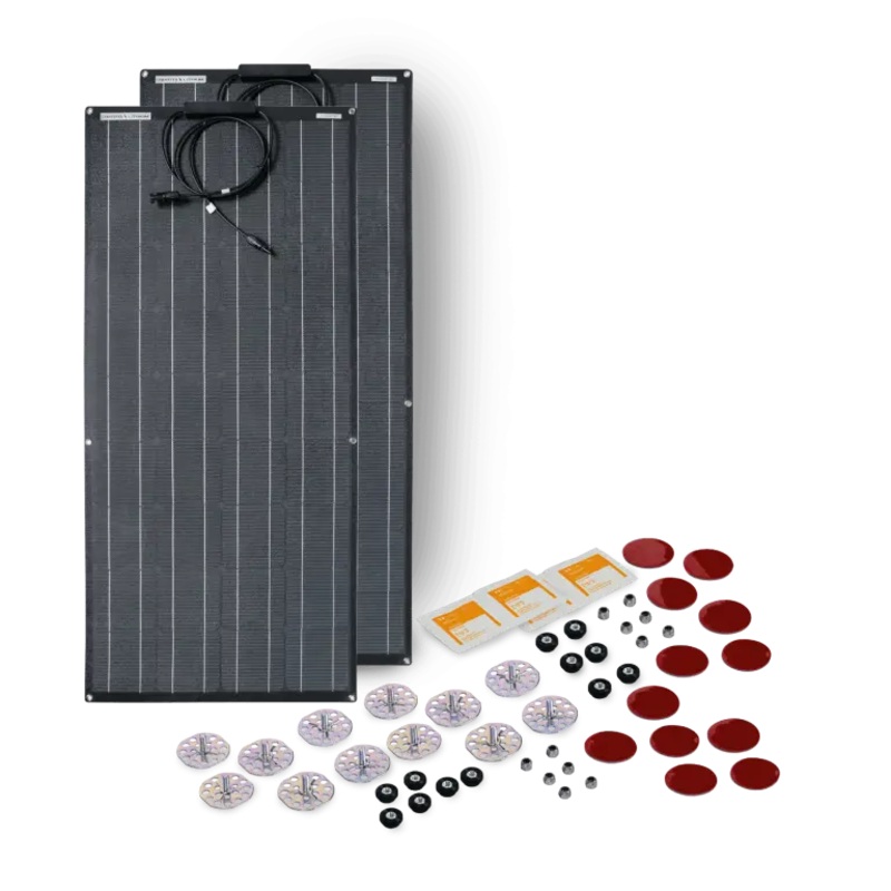 DAKOTA LITHIUM 200-WATT FLEXIBLE MARINE SOLAR PANEL KIT