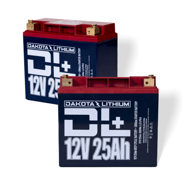 Dakota Lithium + 12V 25Ah LiFePO4 Battery Twin Pack