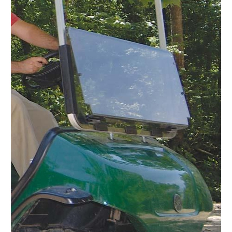 Tinted Yamaha Folding Windshield 3/16″ Thick Acrylic With Aftermarket Tops (Models G29/Drive)