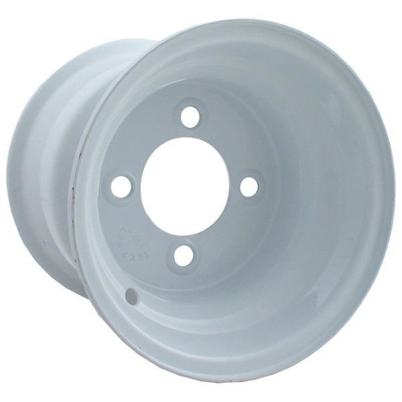 10×8 White Steel Wheel (3:5 Offset)