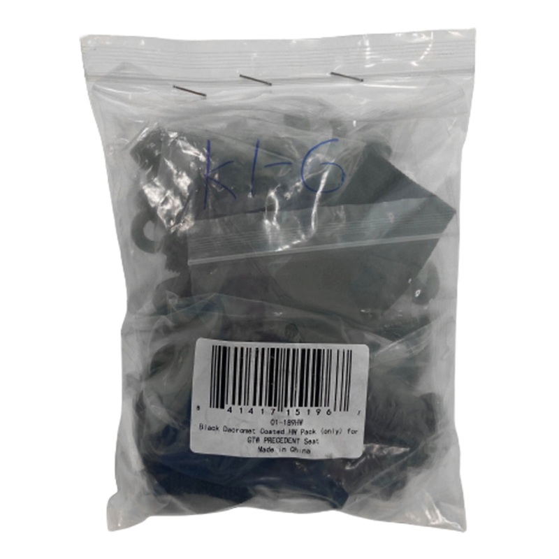 GTW Precedent, Tempo, Onward Rear Seat Kit Black Dacromet Coated Hardware Pack