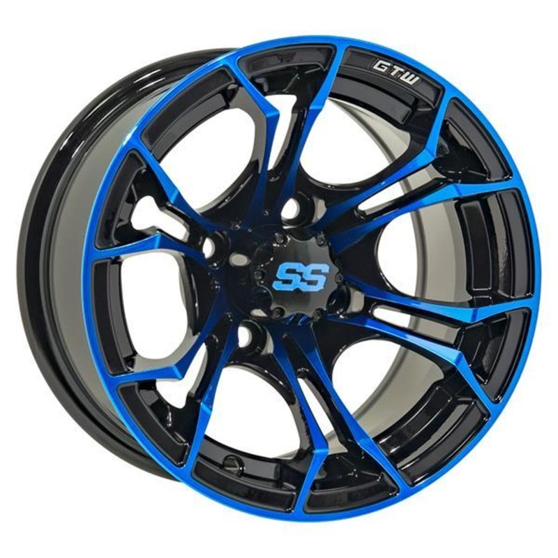 12″ GTW Spyder Wheel  Black with Blue Accents