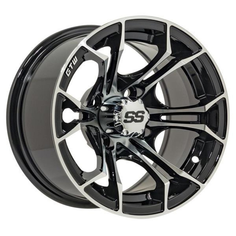 12″ GTW Spyder Wheel  Black with Machined Accents