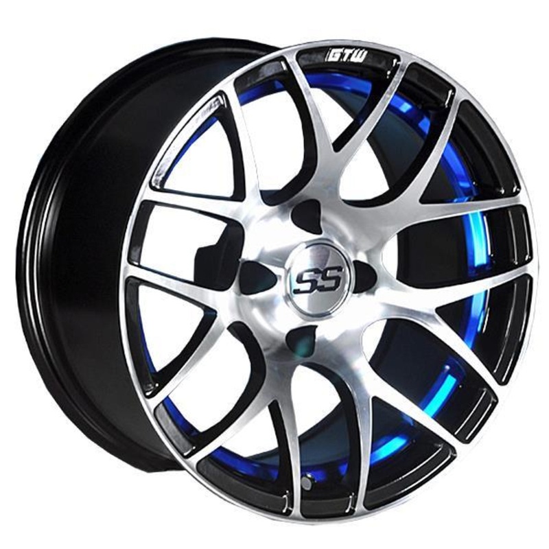 12×7 GTW Machined/Blue Pursuit Wheel