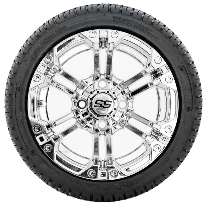 12″ GTW Specter Chrome Wheels with Fusion DOT Street Tires  Set of 4
